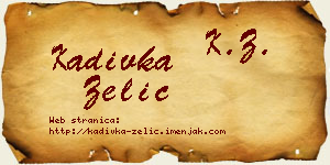Kadivka Zelić vizit kartica